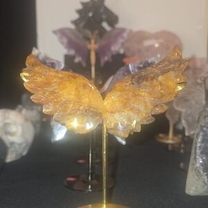 Golden Healer Crystal Angel Wings